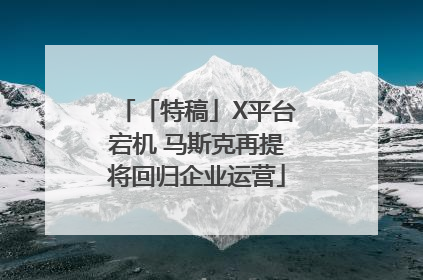 「特稿」X平台宕机 马斯克再提将回归企业运营