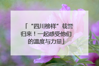 “四川榜样”载誉归来！一起感受他们的温度与力量