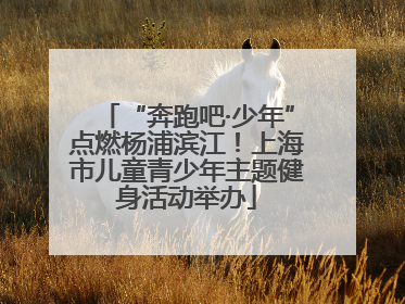 “奔跑吧·少年”点燃杨浦滨江！上海市儿童青少年主题健身活动举办