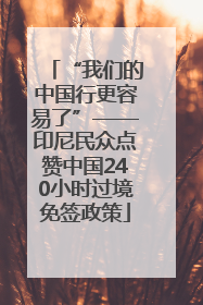 “我们的中国行更容易了”——印尼民众点赞中国240小时过境免签政策