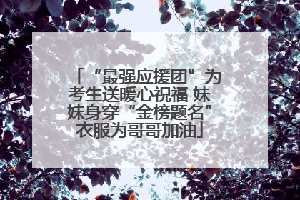“最强应援团”为考生送暖心祝福 妹妹身穿“金榜题名”衣服为哥哥加油