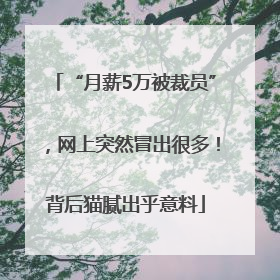 “月薪5万被裁员”，网上突然冒出很多！背后猫腻出乎意料