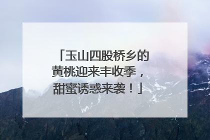 玉山四股桥乡的黄桃迎来丰收季，甜蜜诱惑来袭！