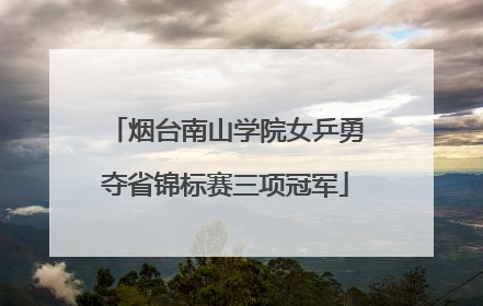 烟台南山学院女乒勇夺省锦标赛三项冠军