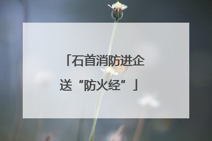 石首消防进企送“防火经”