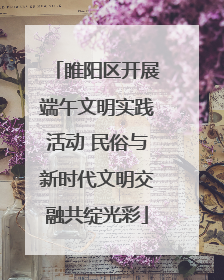 睢阳区开展端午文明实践活动 民俗与新时代文明交融共绽光彩