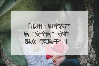 瓜州：织牢农产品“安全网”守护群众“菜篮子”