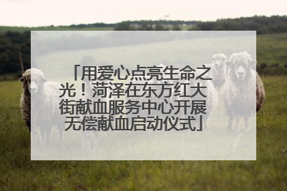 用爱心点亮生命之光！菏泽在东方红大街献血服务中心开展无偿献血启动仪式