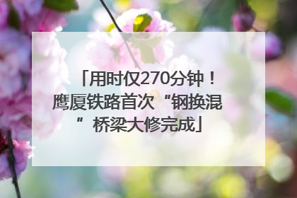用时仅270分钟！鹰厦铁路首次“钢换混”桥梁大修完成