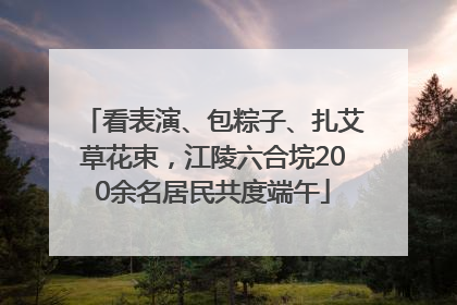 看表演、包粽子、扎艾草花束，江陵六合垸200余名居民共度端午