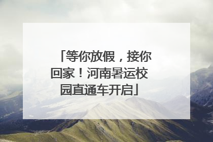 等你放假，接你回家！河南暑运校园直通车开启