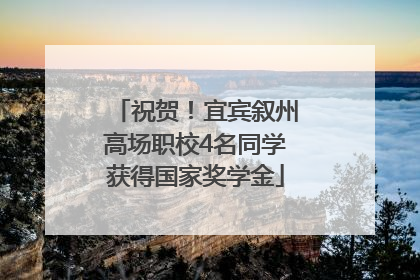 祝贺！宜宾叙州高场职校4名同学获得国家奖学金
