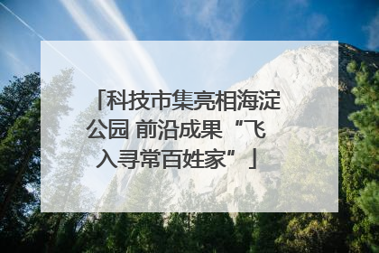 科技市集亮相海淀公园 前沿成果“飞入寻常百姓家”