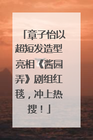 章子怡以超短发造型亮相《酱园弄》剧组红毯，冲上热搜！