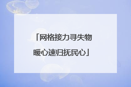 网格接力寻失物 暖心速归抚民心