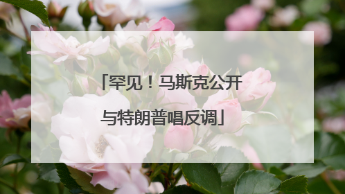 罕见！马斯克公开与特朗普唱反调