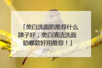 美白洗面奶推荐什么牌子好，美白清洁洗面奶哪款好用推荐！