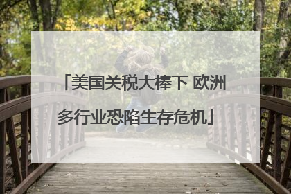 美国关税大棒下 欧洲多行业恐陷生存危机