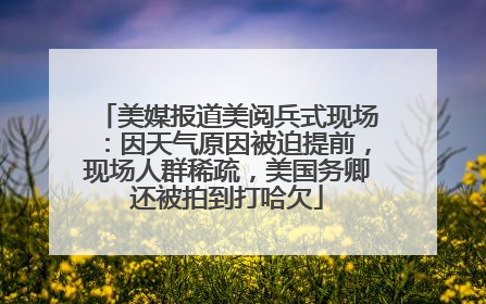 美媒报道美阅兵式现场：因天气原因被迫提前，现场人群稀疏，美国务卿还被拍到打哈欠