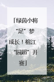 绿茵小将 “足”梦成长！榕江“园超”开赛