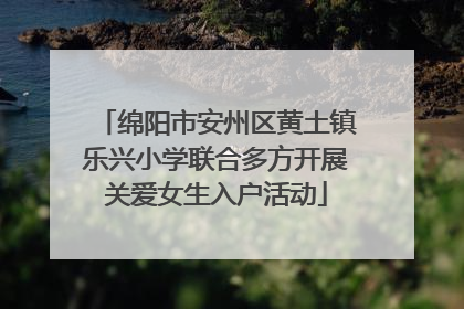 绵阳市安州区黄土镇乐兴小学联合多方开展关爱女生入户活动
