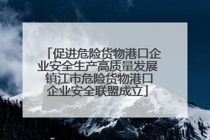 促进危险货物港口企业安全生产高质量发展 镇江市危险货物港口企业安全联盟成立