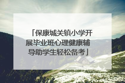 保康城关镇小学开展毕业班心理健康辅导助学生轻松备考