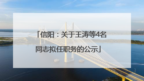 信阳：关于王涛等4名同志拟任职务的公示