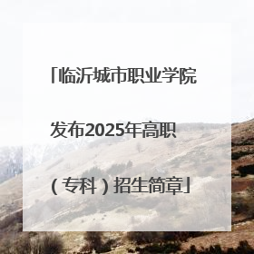 临沂城市职业学院发布2025年高职（专科）招生简章