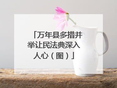 万年县多措并举让民法典深入人心（图）