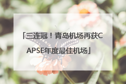 三连冠！青岛机场再获CAPSE年度最佳机场