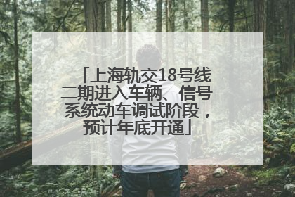 上海轨交18号线二期进入车辆、信号系统动车调试阶段，预计年底开通
