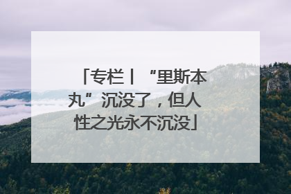 专栏丨“里斯本丸”沉没了，但人性之光永不沉没