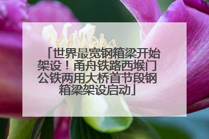 世界最宽钢箱梁开始架设！甬舟铁路西堠门公铁两用大桥首节段钢箱梁架设启动