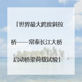 世界最大跨度斜拉桥——常泰长江大桥启动桥梁荷载试验