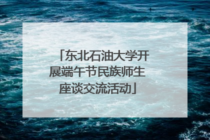 东北石油大学开展端午节民族师生座谈交流活动