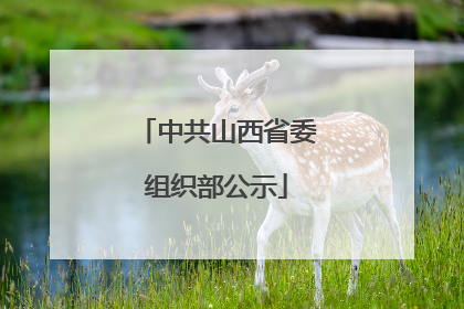中共山西省委组织部公示