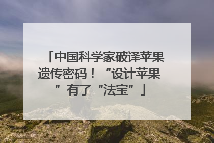 中国科学家破译苹果遗传密码！“设计苹果”有了“法宝”