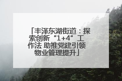 丰泽东湖街道：探索创新“1+4”工作法 助推党建引领物业管理提升