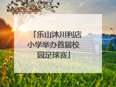 乐山沐川利店小学举办首届校园足球赛