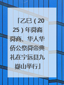乙巳（2025）年舜裔舜商、华人华侨公祭舜帝典礼在宁远县九嶷山举行