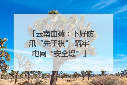 云南曲靖：下好防汛“先手棋” 筑牢电网“安全堤”
