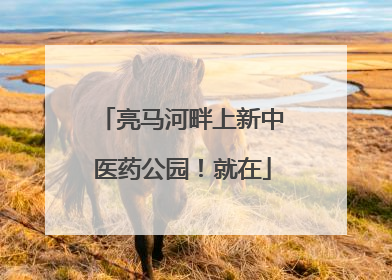 亮马河畔上新中医药公园！就在
