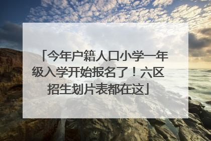 今年户籍人口小学一年级入学开始报名了！六区招生划片表都在这