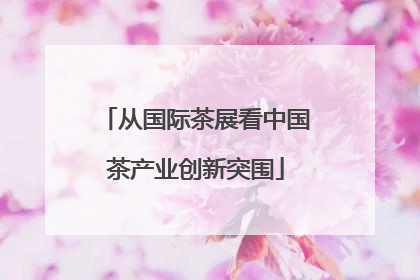 从国际茶展看中国茶产业创新突围