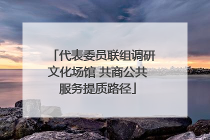 代表委员联组调研文化场馆 共商公共服务提质路径