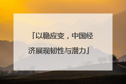 以稳应变，中国经济展现韧性与潜力
