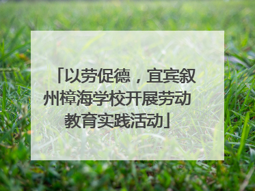 以劳促德，宜宾叙州樟海学校开展劳动教育实践活动