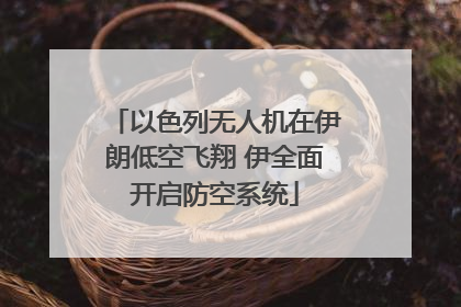以色列无人机在伊朗低空飞翔 伊全面开启防空系统