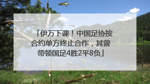 伊万下课！中国足协按合约单方终止合作，其曾带领国足4胜2平8负